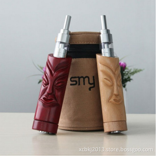 Business Gift Mechanical Mod Kit Smask Wooden Carved Ecig, Tabacco Smoke Pipe